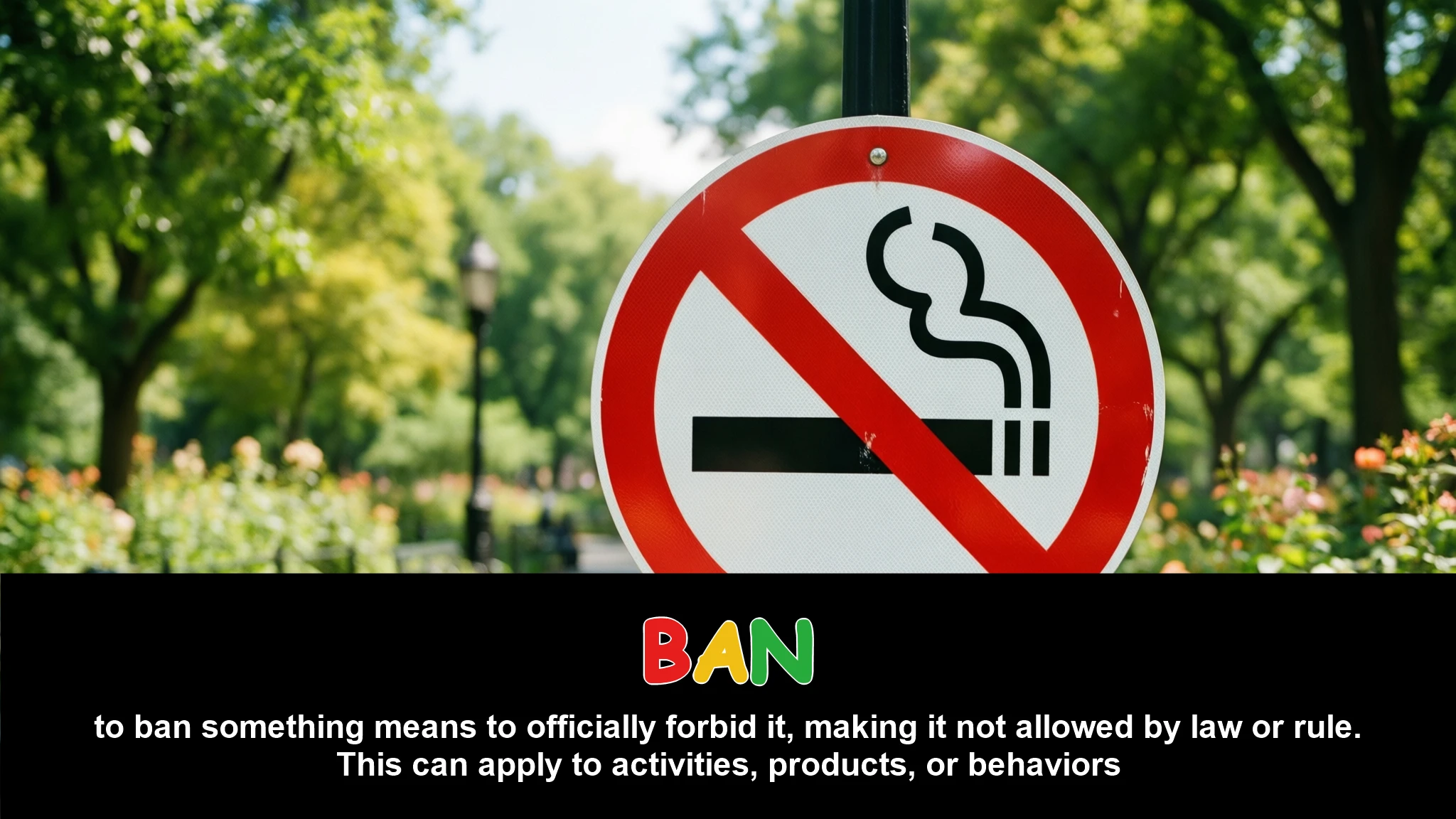 English Illustration for ban